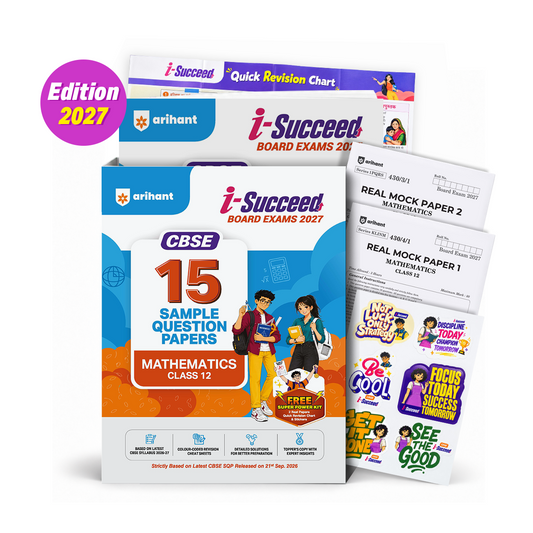 Arihant i-Succeed Board Exams 2027 CBSE 15 Sample Question Papers Mathematics Class 12