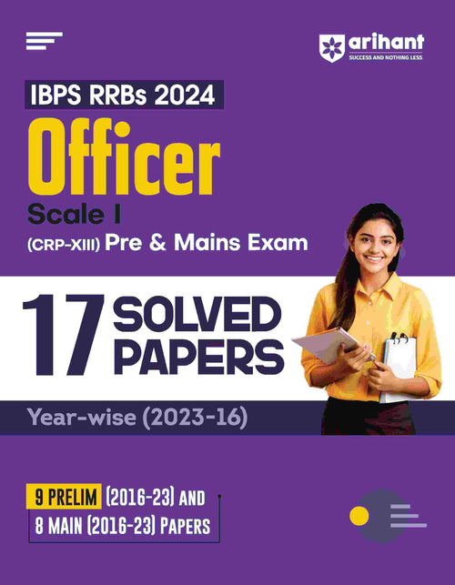 IBPS RRBs Officer Scale I (CRP-XIII) Prelims & Main Exam 2024 | 17 Solved Papers Year- wise (2023 -16) | English Medium