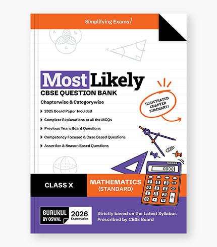 Mathematics Most Likely Question Bank
CBSE Class 10 for 2026 Exam|| Oswal gurukul