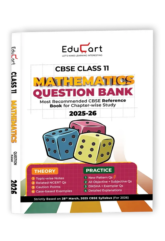 Educart CBSE Question Bank Class 11 Mathematics 2026( Strictly For 2025-26  Exams)