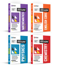 Combo pack of CBSE All In One Class 12th Physics, Chemistry, Mathematics, &English core|Arihant