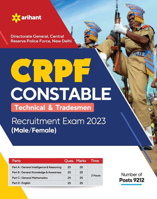 CRPF Constable Technical & Tradesmen Recruitment Exam 2023 (Male/Female)
