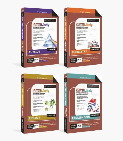 Most Likely CBSE Question Bank Class 12 Bundles (Set of 4)
Physics, Chemistry, Biology & English for Exam 2027| Gurukul 
By Oswal Publishers