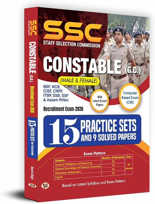 SSC GD Constable Recruitment 2025 Computer-Based Exam (CBE) Male & Female 15 Practice Sets Useful for BSF, NCB, CISF, CRPF, ITBP, SSB, SSF & Assam Rifles Exam English