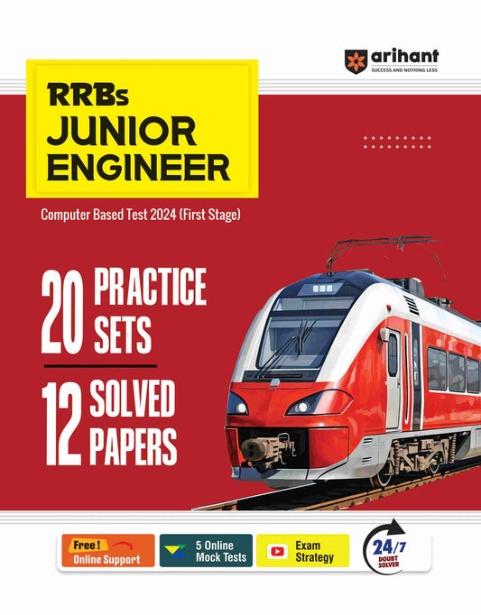 RRBs Junior Engineer Exam 2024 (Stage I) | 20 Practice Sets & 12 Solved Papers | English Medium| Arihant