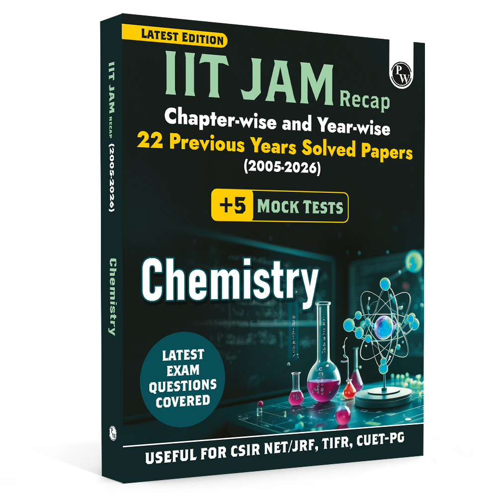 PW IIT JAM Recap 22 Years Chemistry PYQ Chapterwise & Yearwise Previous Year Solved Papers (2026-2005) with 5 Mock Tests l Latest Exam Questions Covered
By PW