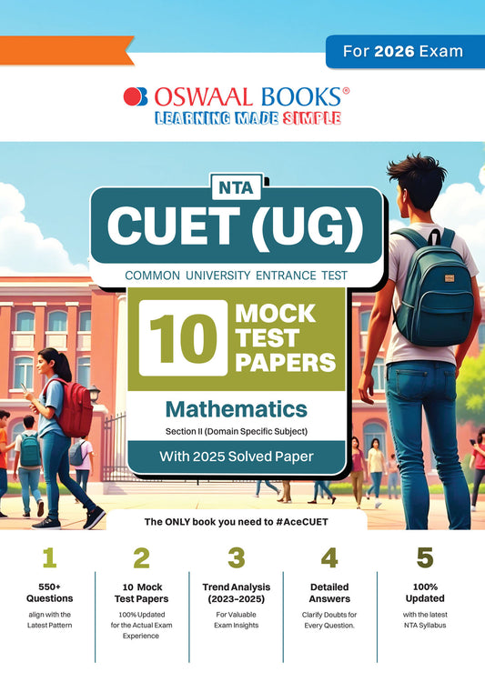 NTA CUET(UG) 10 Mock Test Papers Mathematics For 2026 Exam