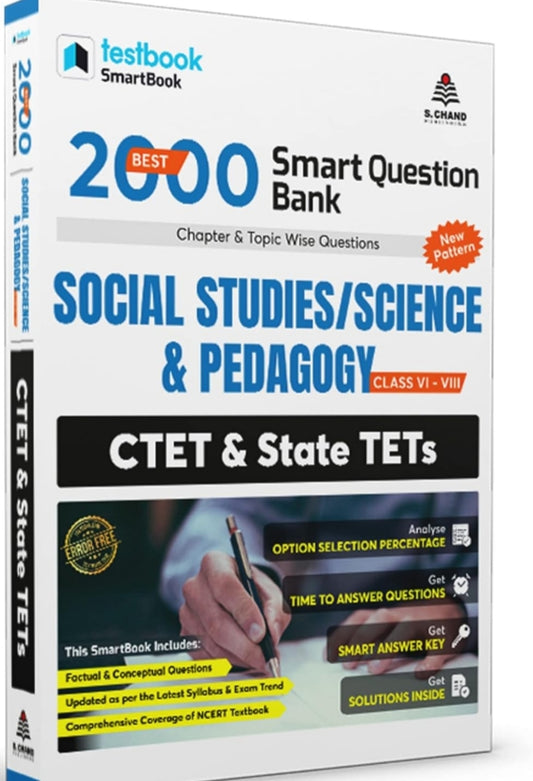 Best 2000 Smart Question Bank Social Studies/Science & Pedagogy Class VI-VII: CTET & State TETs (Testbook)