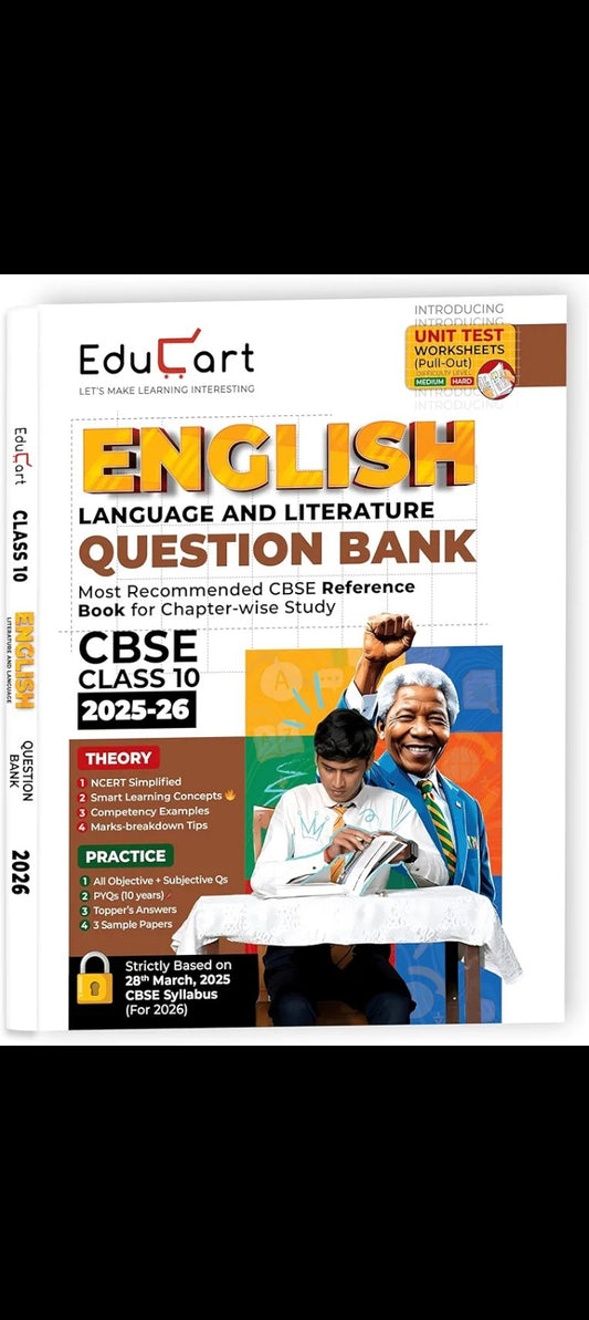 Educart CBSE Question Bank Class 10 Science 2025-26 on new Syllabus 2026 (Introducing Unit Test Worksheets)