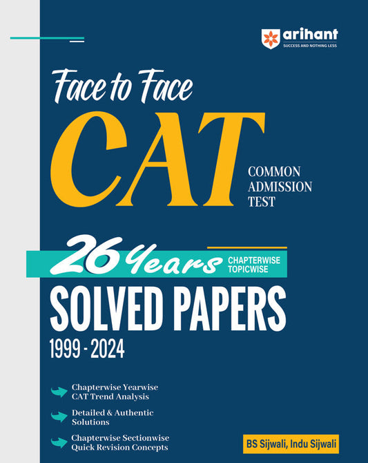 Face To Face CAT | 26 Years Chapterwise - Topicwise Solved Paper (1999-2024) | English Medium