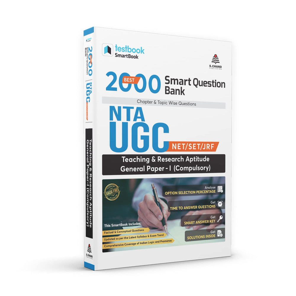 Best 2000 Smart Question Bank NTA-UGC: NET/SET/JRF, Teaching & Research Aptitude General Paper-I (Compulsory)