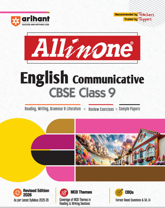 CBSE All in One English Communicative Class 9 Exam 2025-26 | Review Exercises, Sample Papers, MCB Themes, CBQs | Revised Edition 2026