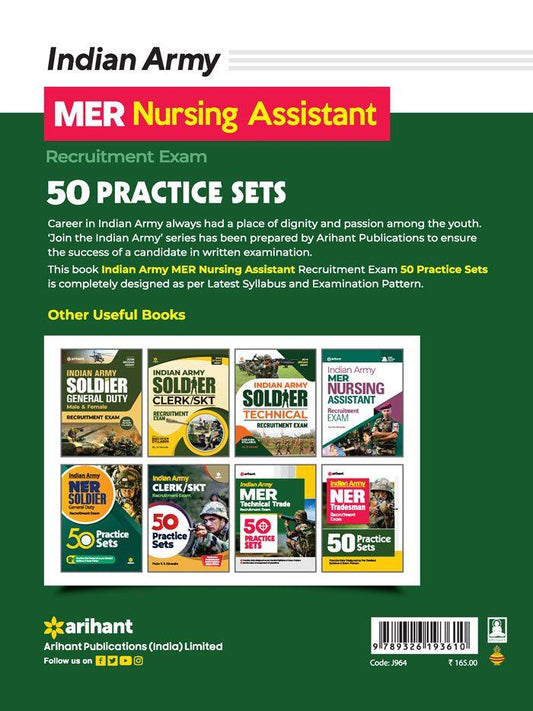 Indian Army MER Nursing Assistant Recruitment Exam | 50 Practice Sets | English Medium