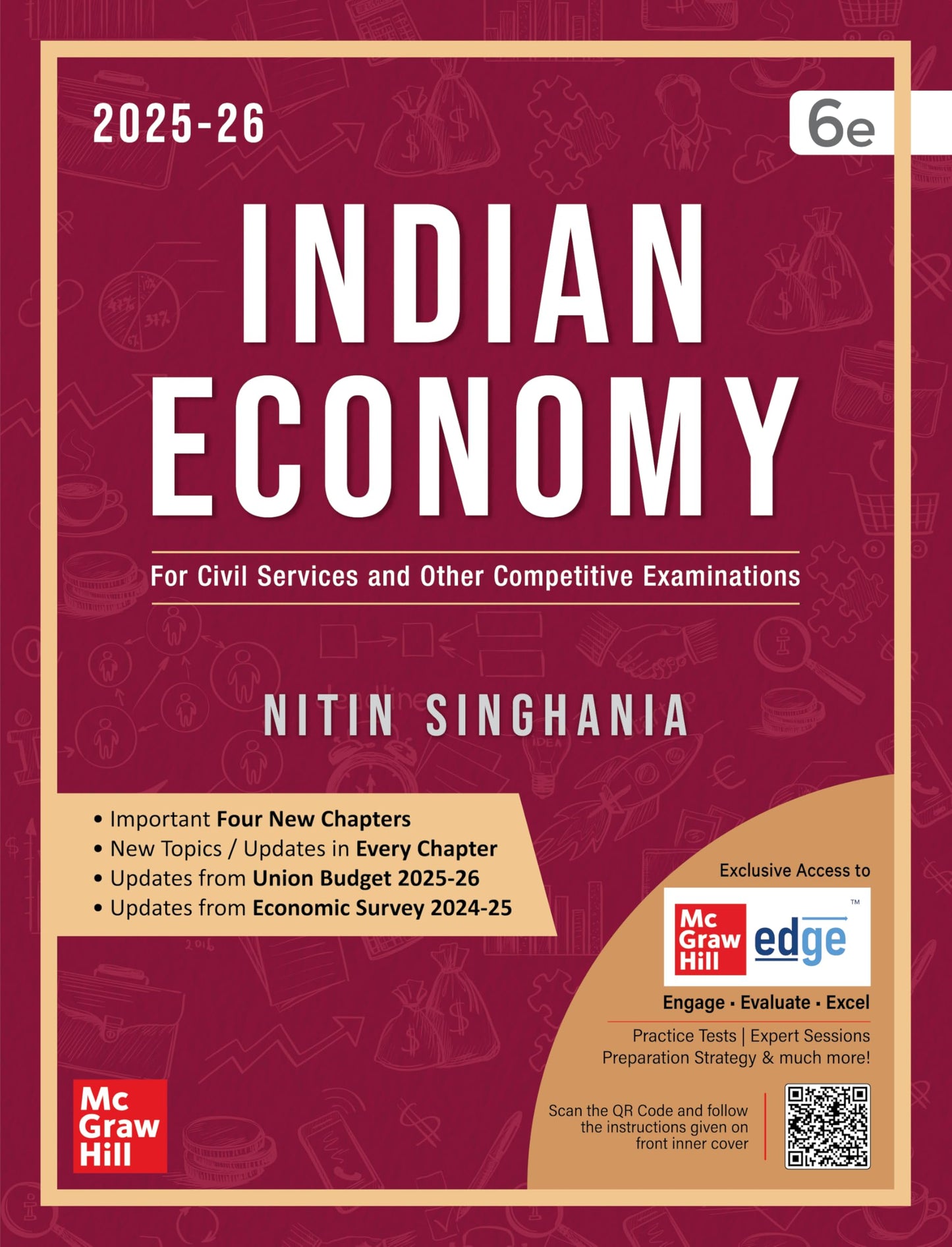 Indian Economy Courseware, 17e by Ramesh Singh for UPSC CSE 2025-26 | 250+ Solved Online Prelims PYQs (2011–2024) | 80+ Online Mains PYQs (2013–2024) ... Economic Survey, Union Budget, Govt Schemes