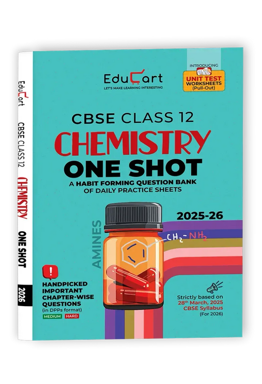 Educart CBSE Class 12 CHEMISTRY One Shot Question Bank 2026(Includesfor 2025- 26 exam)