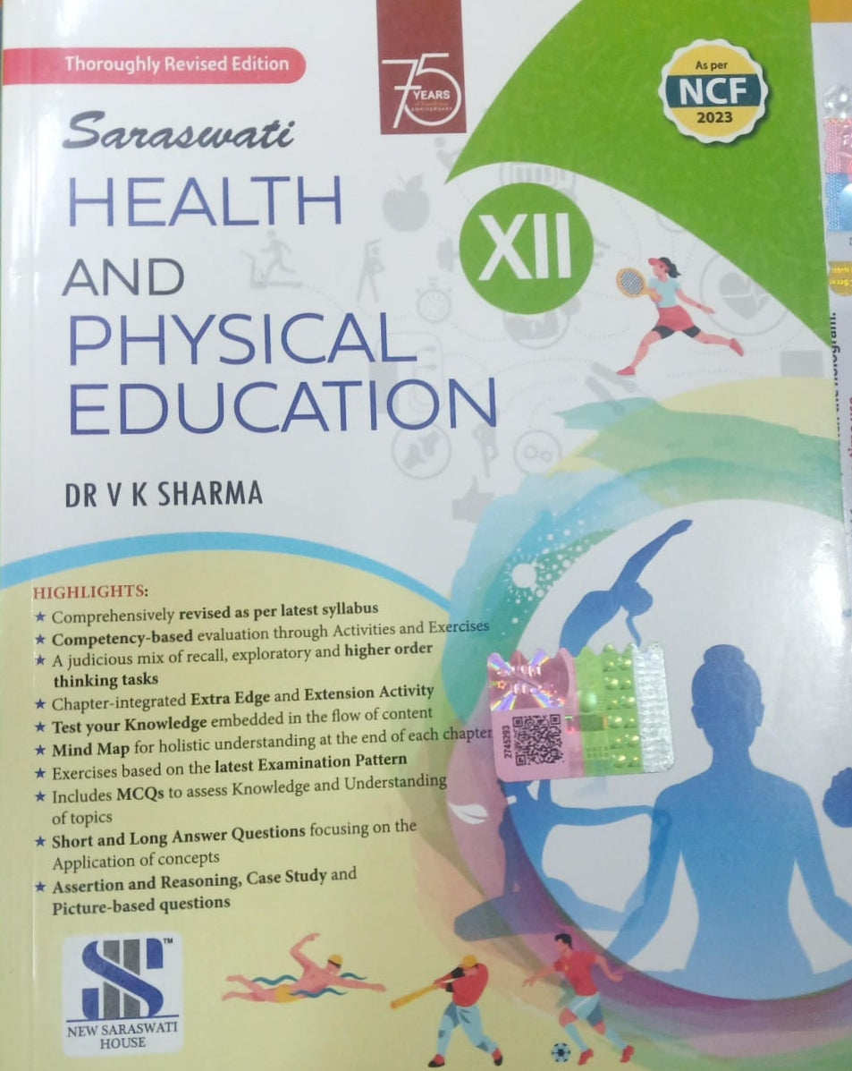 Dr V K Sharma
Health and Physical Education for Class 12 by v.k.Sharma, CBSE/NCERT Textbook new edition 2026-2027 examination