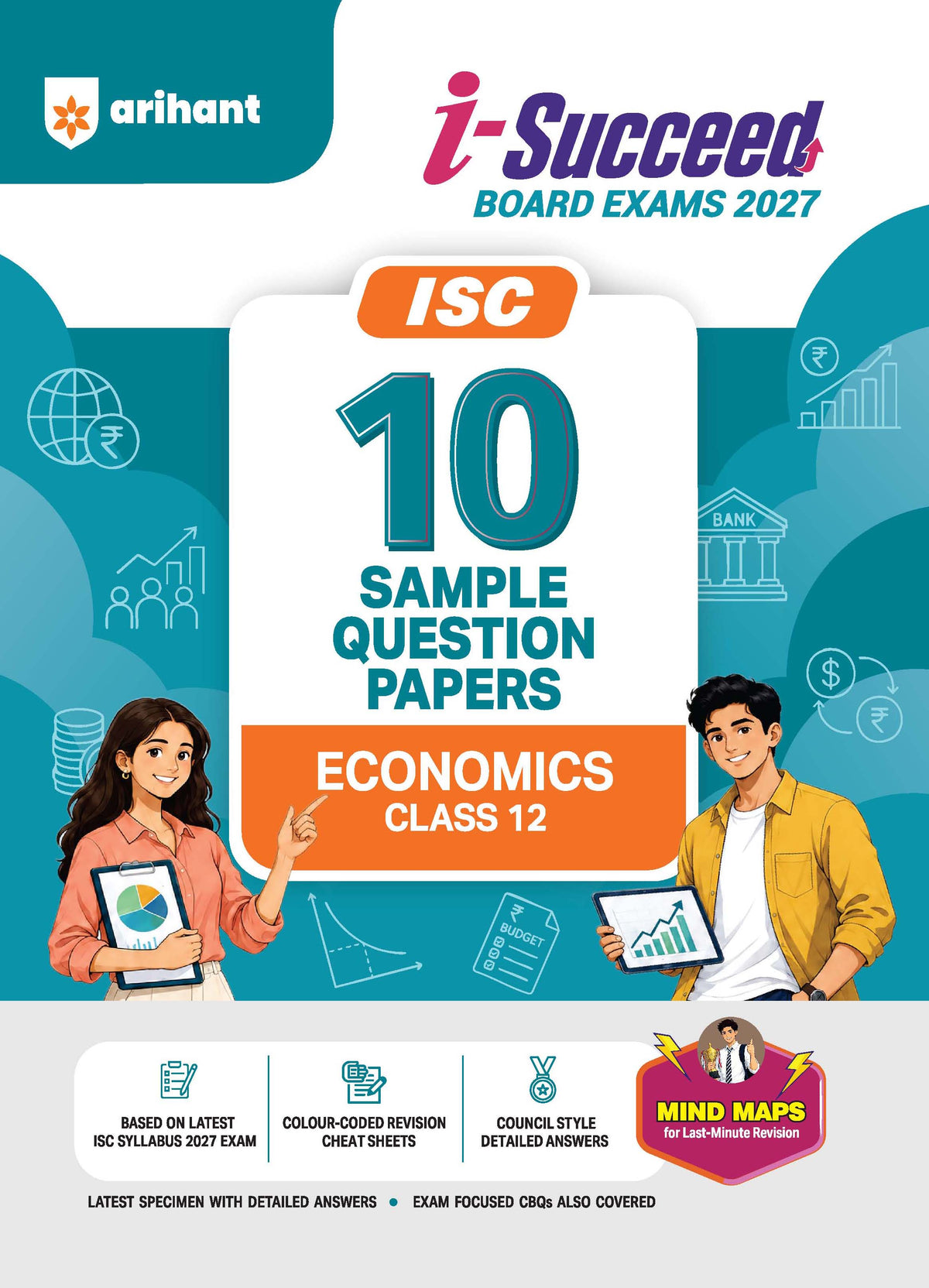 Arihant i-Succeed Board Exams 2027 ISC 10 Sample Question Papers Economics Class 12