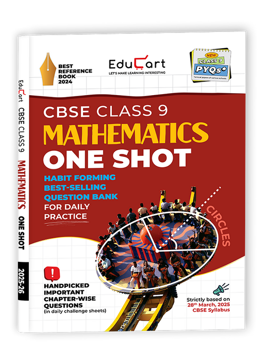 Educart CBSE Class 9 Mathematics One-shot Question Bank 2026 (Strictly for 2025-26 Exam)