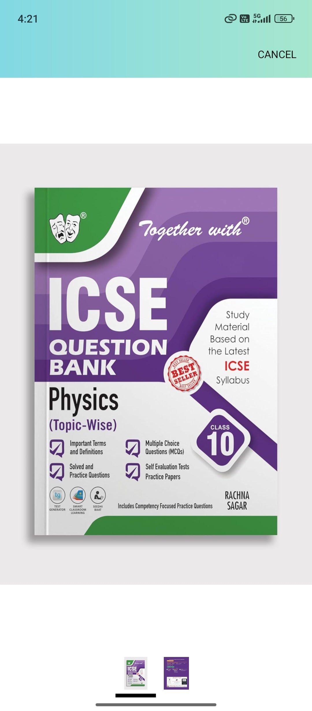Together with ICSE Question Bank Class 10 Physics for 2025-26 Board Exams (Chapterwise & Topicwise)
