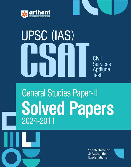 UPSC (IAS) CSAT General Studies Paper-2 | Solved Paper 2024 -2011 | English Medium