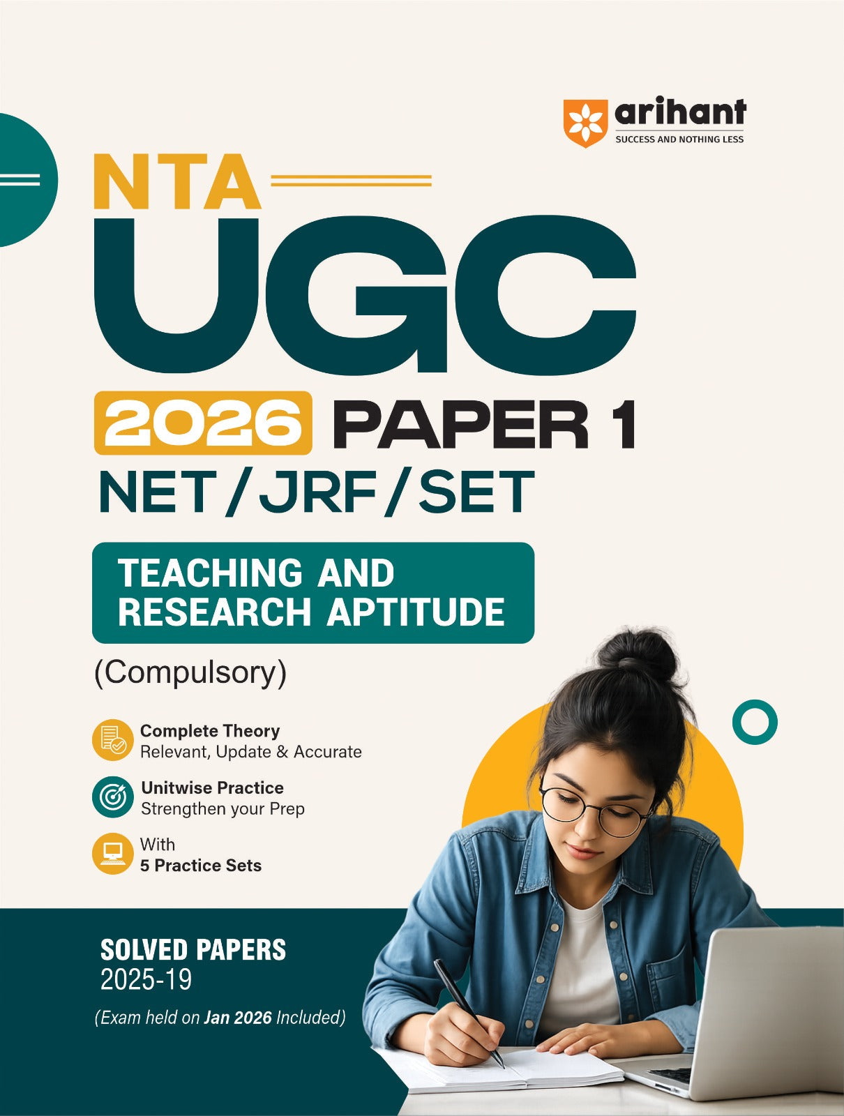 NTA UGC NET 2026 Paper Solved Papers 2025-2019 Teaching & Research Aptitude Arihant
