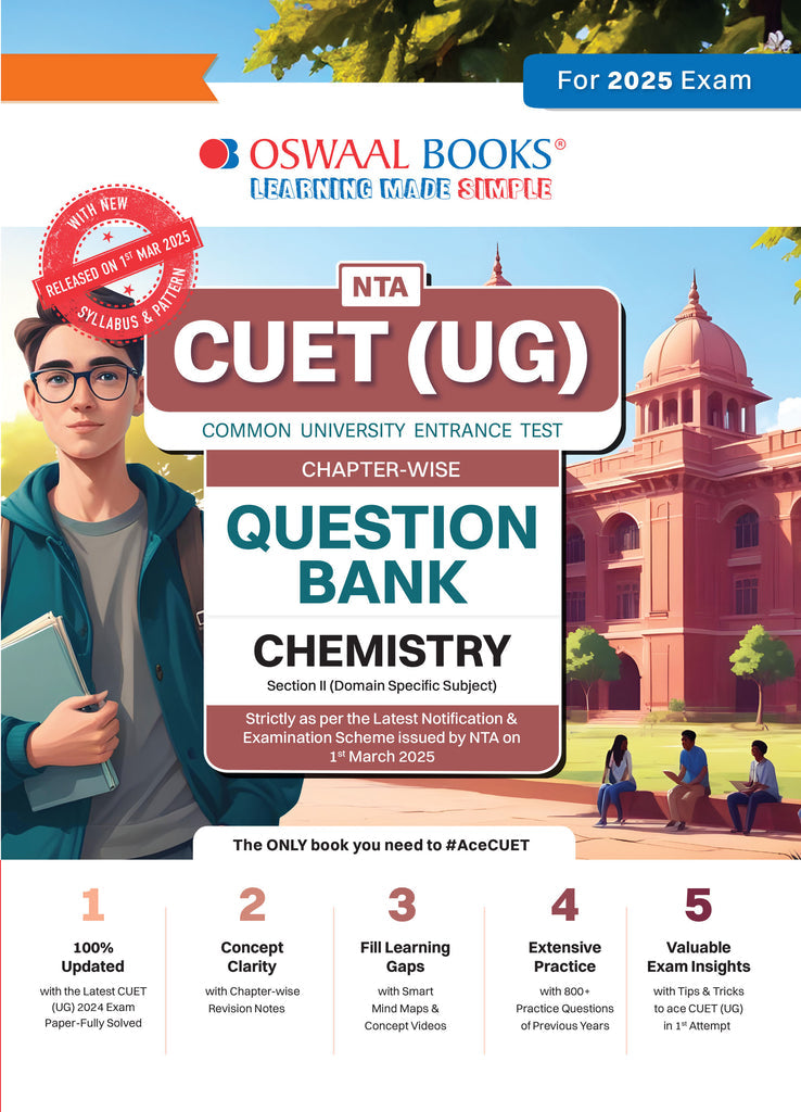 NTA CUET (UG) Chapterwise Question Bank Chemistry (For 2025 Exam)|Oswaal