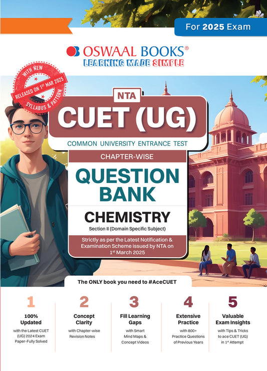 NTA CUET (UG) Chapterwise Question Bank Chemistry (For 2025 Exam)|Oswaal