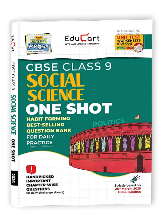 Educart CBSE Class 9 SOCIAL SCIENCE One Shot Question Bank 2026( strictly for2025- 26Exam)