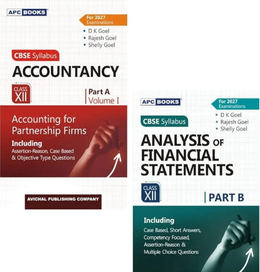 Dk Goel Accountancy Books CBSE Class 12 Part A & B Set, D K Goel, Accounting For Partnership Firm Financial & Analysis of Financial Statements, 2027 ... Goel (Apc Books Cbse Class 12 Accountancy