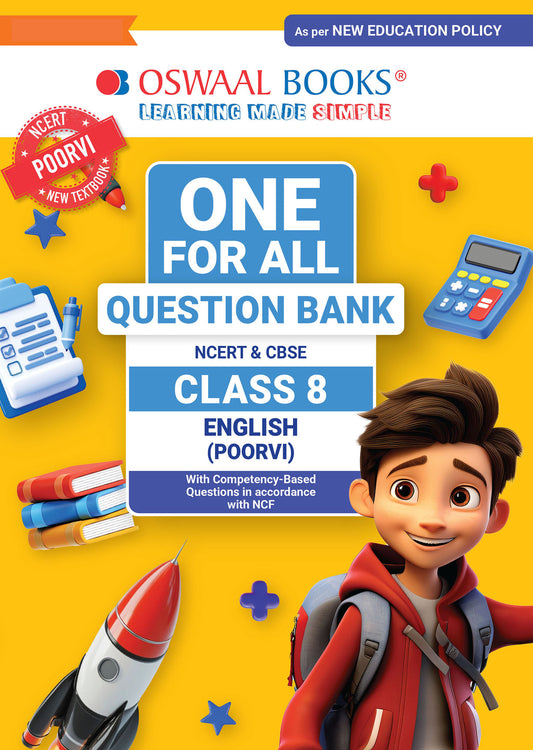 CBSE Class-8 One for All English (Poorvi) For 2025-26 Exam | As Per Latest NCERT & CBSE Syllabus | Chapter-Wise Question Bank, Revision Notes, Literature, Grammar & Competency Based Questions(oswaal publication)
