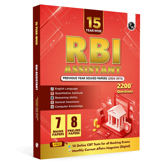 RBI Assistant Prelims & Mains 15 Year-wise Previous Year Solved Papers (2026-2015) For 2027 Exam | 2200+ PYQs | 15 Online Mock Tests English Edition
By PW