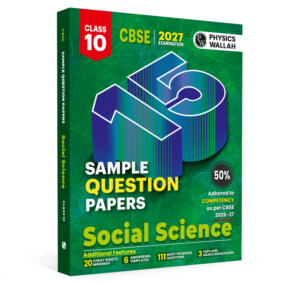 PW 15 CBSE Sample Papers Class 10 Social Science For 2027 Board Exam (New Pattern) | CBSE Like Question Booklet and Answer Sheets, Marking Stickers, Mind Maps, Most Probable Questions
By PW
