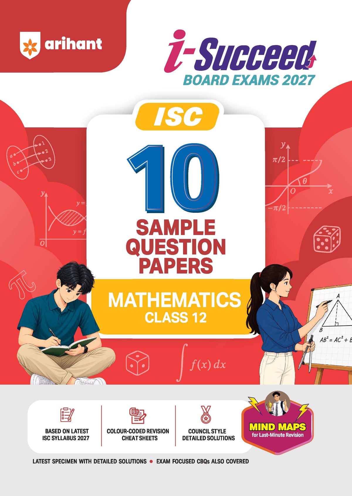 Arihant i-Succeed Board Exams 2027 ISC 10 Sample Question Papers Mathematics Class 12