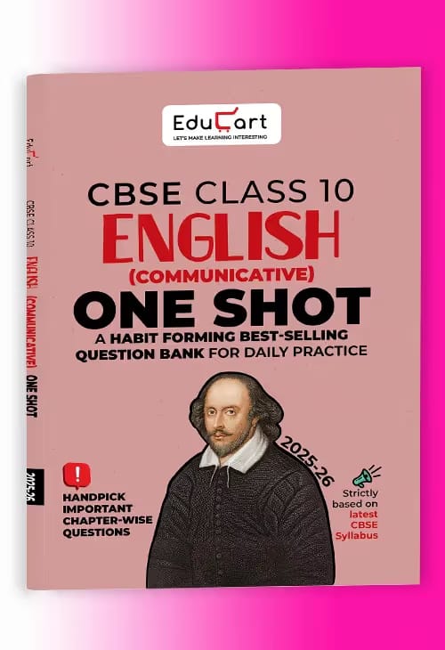 Educart One-shot English Communicative CBSE Class 10 Question Bank 2025-26 on new Syllabus 2026 (Strictly for Boards Exam)