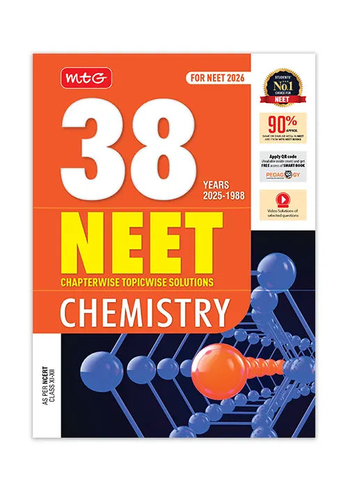 38 Years NEET Chemistry PYP with Chapterwise Topicwise Solutions for NEET 2026 Exam – Get Free access of Smart Book and Video Solutions (Based on Latest Syllabus)