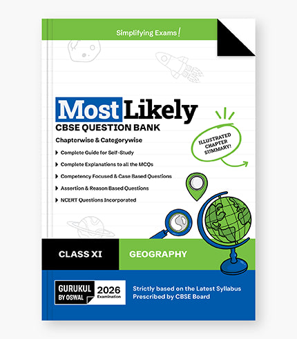 Geography Most Likely CBSE Question Bank
Class 11 Exam 2026|| Oswal gurukul