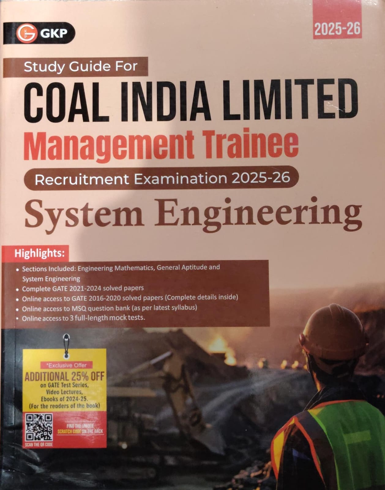 GKP Study Guide For Coal India Limited Management Trainee - System Engineering - Recruitment Examination 2025-26 - With GATE 2021-2024 Solved Papers, MSQ Question Bank & 3 Full-Length Mock Tests