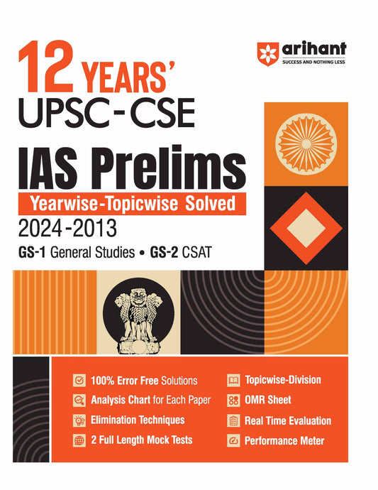 UPSC CSE IAS Pre Exam General Studies & CSAT | Yearwise - Topicwise Solved (2024 - 2013)