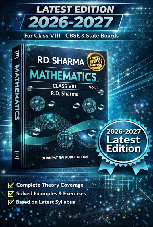 RD Sharma Mathematics Class 8 Vol. 1, 2026-2027 Edition, CBSE & State Boards, Complete Theory Coverage