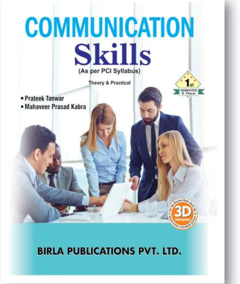 Communication Skills As per PCI Syllabus | Theory & Practical | 1st Semester B. Pharm | Prateek Tanwar, Mahaveer Prasad Kabra | Birla Publications