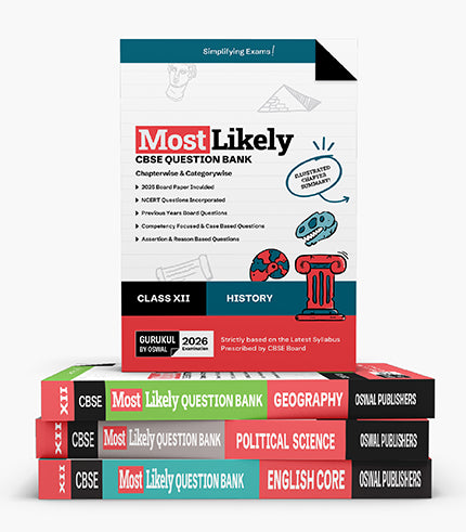 Most Likely CBSE Question Bank Class 12 Bundles (Set of 4)
History, Geography, Political Science & English for Exam 2026