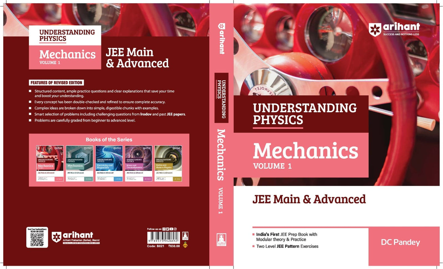`Arihant Understanding Physics Mechanics Volume 1 by DC Pandey | JEE Main & Advanced | Kinematics NLM Work Energy | Irodov Level Problems | 5-Book Set`