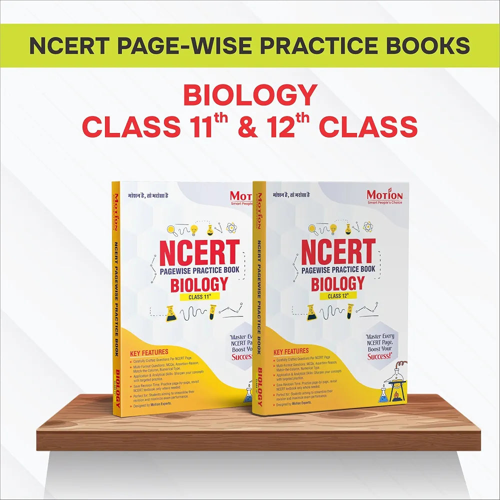 Motion NCERT Pagewise Practice Book Biology Combo - Class 11th & 12th (Set of 2 Books) | For NEET & Boards