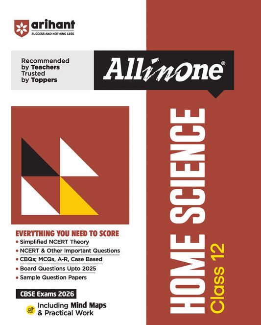 CBSE All in One Home Sience Class 12 Exam 2025-2026 | NCERT Ques. & Other Important Questions, Sample Question Papers | Including Mind Maps & Practical Work