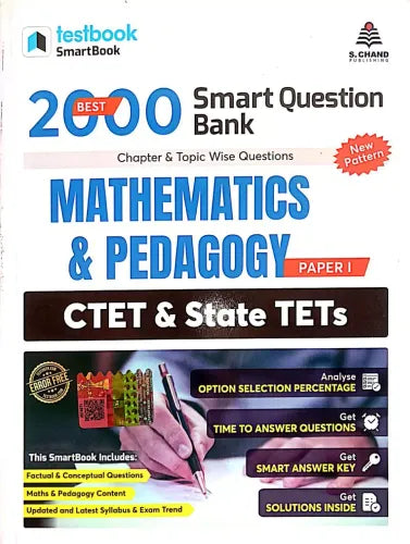 Best 2000 Smart Q.b. Ctet & State Tets Mathematics & Pedagogy (paper-1) (Testbook)