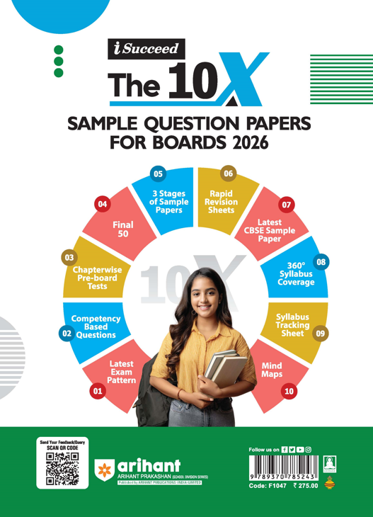 i-Succeed CBSE 2026 – Applied Mathematics Class 12 | 15 Sample Question Papers | Rapid Revision Sheets | Mind Maps | Final 50 Most Probable Questions | As per Latest CBSE Sample Paper