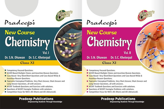 Pradeep's New Course Chemistry for Class 11 (Vol 1 & 2) Examination 2025-26