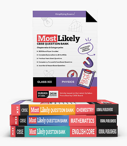 Most Likely CBSE Question Bank Class 12 Bundles (Set of 4)
Physics, Chemistry, Maths & English for Exam 2026| Oswaal gurukul