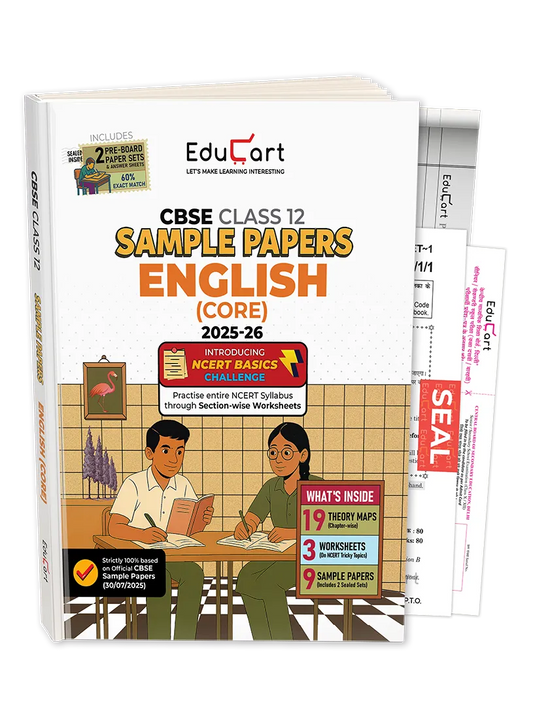 Educart CBSE Sample Paper Class 12 2025-26 – English Core (Based on latest CBSE Sample Papers Released on 30-07-25) For 2026 Board Exam