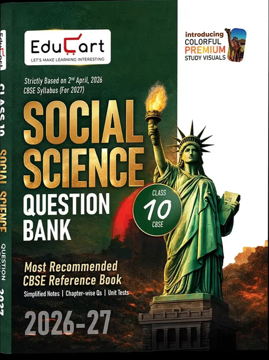 Educart CBSE Class 10 Social Science (SST) Question Bank 2026-27 | Chapterwise, Case-Based